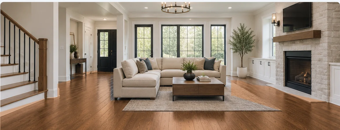 Living room with Provincial stain preview